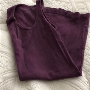 Wet Seal Extra-Long Purple Ribbed Tank Top Women's Size XS